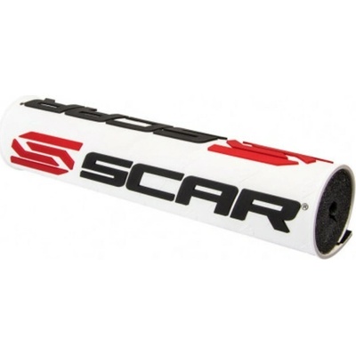 SCAR RACING pěnový chránič hrazdy řidítek (250mm) barva bílá s logem SCAR