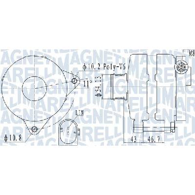 Alternátor MAGNETI MARELLI 063732113010