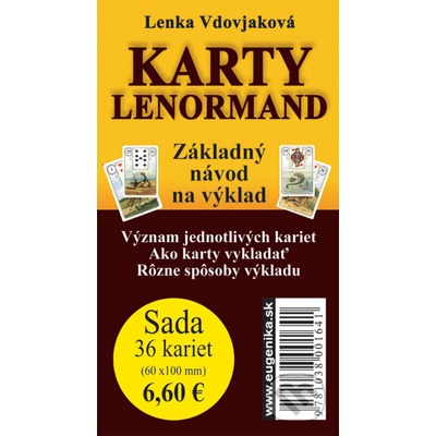 Karty - Lenormand karty + brožúrka Vdovjaková Lenka