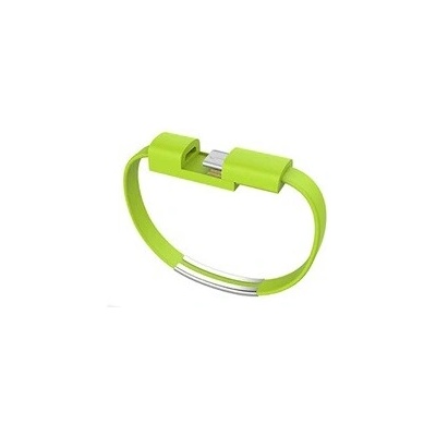 Náramok - nabíjací kábel s Apple lightning konektorom Farva: Limetková