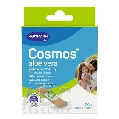 Cosmos aloe vera voděodolná náplast na rány 19 x 72 mm 20 ks