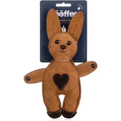 Wooffee pravá kůže králíček se srdcem 22 cm