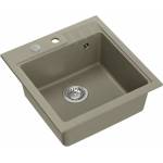 Quadron Вградена мивка Quadron Pop Peter 110 от композит, тъмнобежова, 50x52 см (HCQP5052ST) Мивка за вграждане
