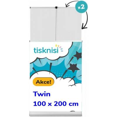 Rollup stojan TWIN 100 x 200 cm bez tisku