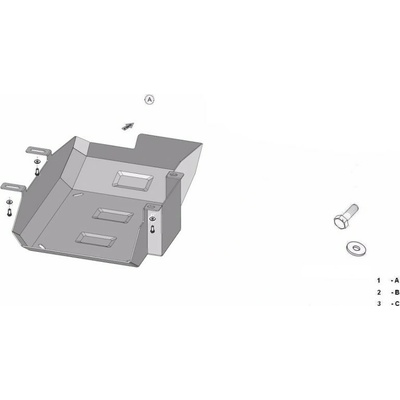 Kryt pod palivovú nádrž AdBlue FORD TRANSIT CUSTOM V362 Box (FY, FZ) - Plech -