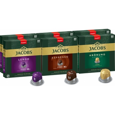 Jacobs do Nespresso Lungo 8 Espresso 10 Kronung 120 ks