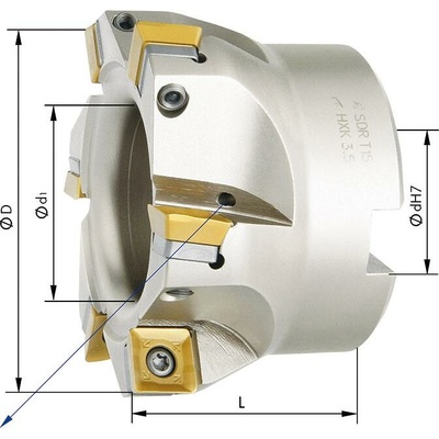 FORMAT Hlava pro rohovou frézu 90° z5 vnitř. chl. d50mm pro sdmt12