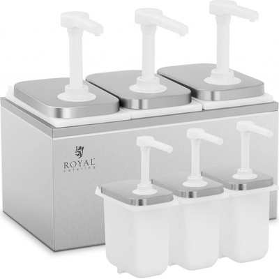 Royal Catering Dávkovač na omáčky 3 x 2 l RCDI-6L