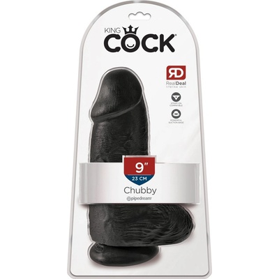 King Cock 9 Chubby dildo s přísavkou a varlaty 23 cm přírodní