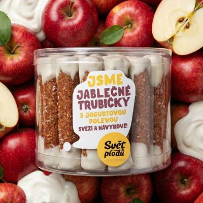 B.Produkt Trubičky jablečné s jogurtem dóza 540 g