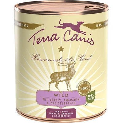 Terra Canis se zvěřinou dýní amarantem a brusinkami 12 x 800 g