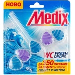 Medix Ароматизатор за тоалетна Medix WC Fresh Drops, океан, 55 g
