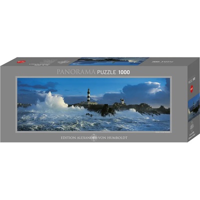 Heye Панорамен пъзел Heye от 1000 части - Морски фар в бурята, Александър фон Хумболт (29286)