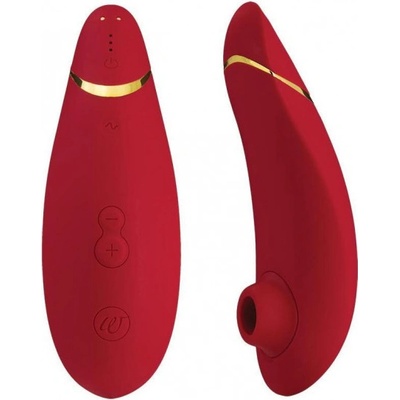 Womanizer Premium stimulátor klitorisu Red and Gold 16,5 cm