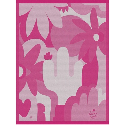 LE JACQUARD FRANÇAIS Octobre Rose 80 x 60 cm Růžová