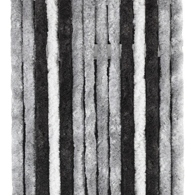 Dekoratívny záves proti hmyzu na dvere karavanu Brunner, 56x175 cm farba antracitová/svetlosivá/strieborná