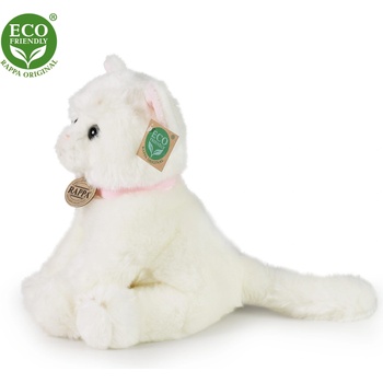 Image 1 of Rappa - Плюшена Бяла котка, седяща, 25 см. , серия Еко приятели