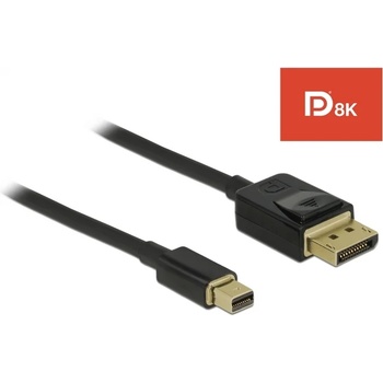 Delock Mini DisplayPort към DisplayPort кабел 8K 60 Hz 1 m DP 8K сертифициран