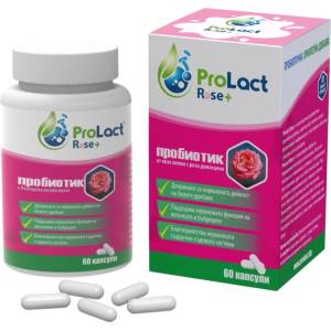 ProLact Rose+ Пробиотик за алергии с розово масло, 60 капсули, ProLact (PL205)