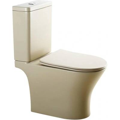 Inter Ceramic Моноблок 7937P BEIGE NEW, Inter Ceramic, седалка и капак, порцелан, бежов, 81x68x37см (7937P BEIGE NEW)