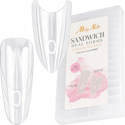 Molly Nails šablony na prodlužování nehtů 240 ks