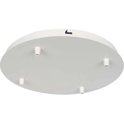 V-TAC Основа Стомана D300*H25mm 5 Отвора Бял Мат - 15352 (15352)