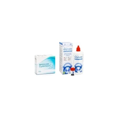 Bausch & Lomb PureVision 2 (6 лещи) + Oxynate Peroxide 380 ml с кутийка