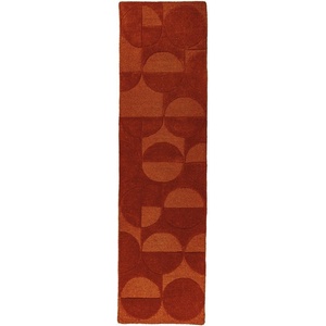 Flair Rugs Теракотена ръчно изработена вълнена пътека 60x230 cm Gigi - Flair Rugs (503119382673)