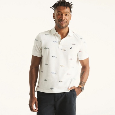 Nautica pánské polo tričko Classic Fit logové bílé