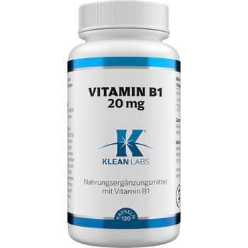 KLEAN LABS Витамин В1 20 mg - 120 капсули