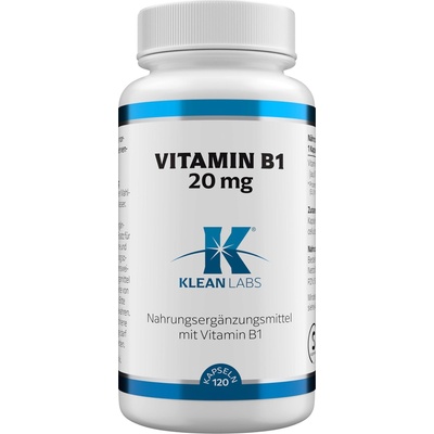 KLEAN LABS Витамин В1 20 mg - 120 капсули