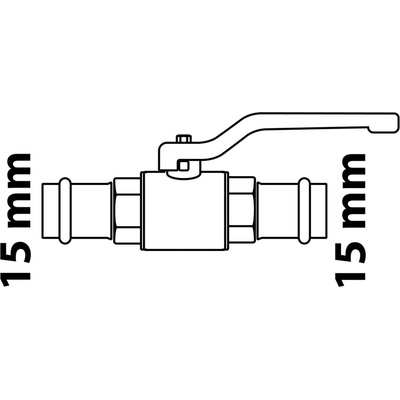Kulový kohout Kirchhoff MS s lisovacím připojením CU 15 mm x 15 mm