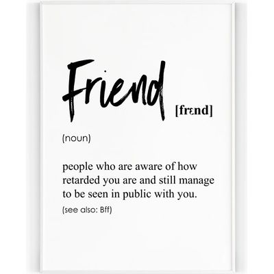 Plakát / Obraz Friend 50 x 70 cm Tiskové plátno – Hledejceny.cz