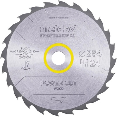 Metabo Pílový kotúč HW/CT 254x30, 24 WZ 30°