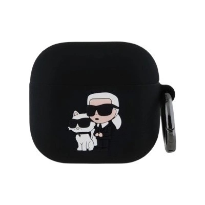 Karl Lagerfeld 3D Logo NFT Karl and Choupette Silicone Case for AirPods 4 KLA4RUNKC