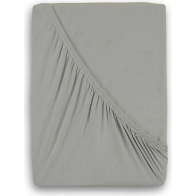 Kvalitex Luxusní bavlna jersey prostěradlo s lycrou světle šedé 140x200