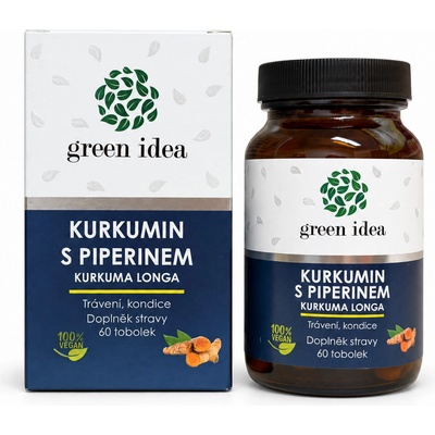 Green idea Kurkumin s piperinem bylinný extrakt 60 tablet