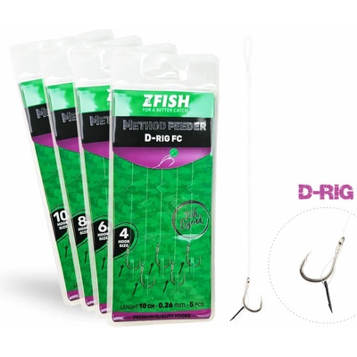Zfish Návazec Method Feeder D-RIG 5ks - vel.8 – Zboží Mobilmania