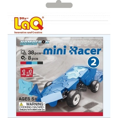 LaQ Hamacron Constructor Mini Racer Modrý