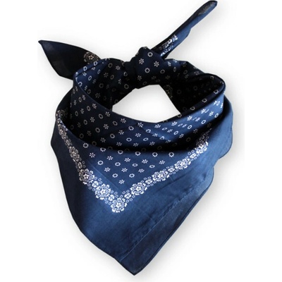 Etex bavlněný šátek modrý s bílými květy – Hledejceny.cz