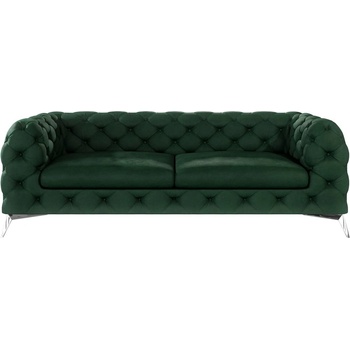 ROPEZ Тъмнозелен кадифен диван 225 cm Chelsea - Ropez (Chelsea Sofa 2,5os. Riviera 38 Srebrne)