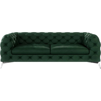ROPEZ Тъмнозелен кадифен диван 225 cm Chelsea - Ropez (Chelsea Sofa 2,5os. Riviera 38 Srebrne)