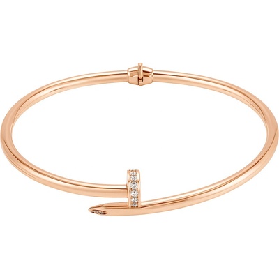 Lillian Vassago Pevný náramek hřebík, růžové zlato LLV07-GB028