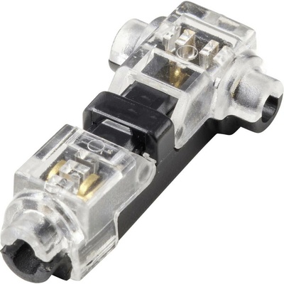 TRU COMPONENTS TC-14376152, Rýchloupínacia spona, 0.5-0.75 mm², kontakty 1, priehľadná, čierna, 12 ks