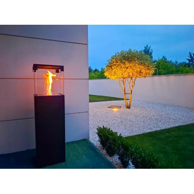 Biokominki Volně stojící biokrb PATIO GMT 26,8 x 95,7 x 26,8 cm černý