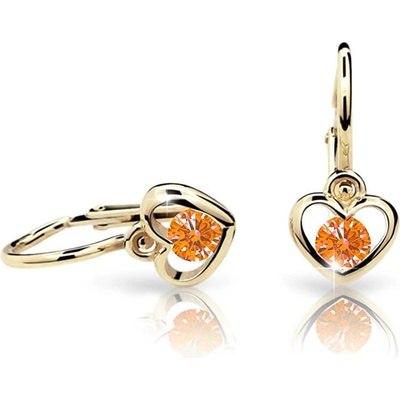 Cutie Jewellery detské náušnice zo žltého zlata C1943-10-X-1 oranžová