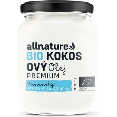 Allnature Premium Bio panenský kokosový olej 0,2 l – Zboží Dáma