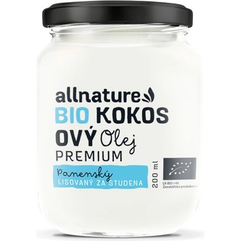 Allnature Premium Bio panenský kokosový olej 0,2 l