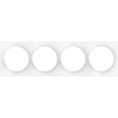 Fibaro Walli Quadruple Cover Plate Biela FG-Wx-PP-0009