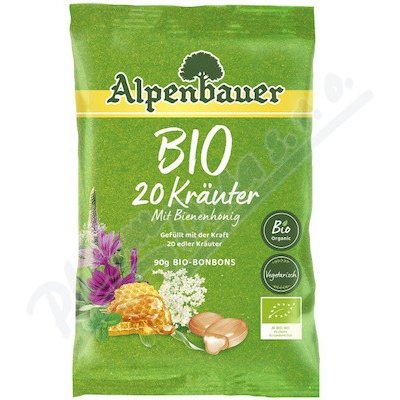 Alpenbauer Cukríky plnené BIO 20 bylín a med 90 g